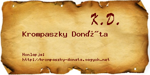 Krompaszky Donáta névjegykártya